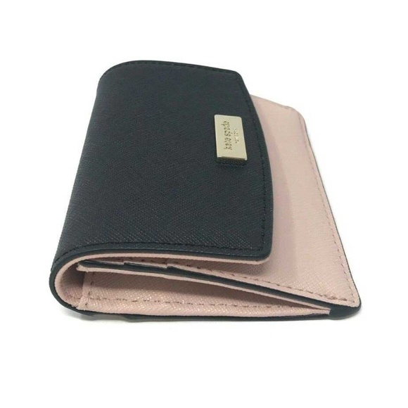 Kate Spade Petty Laurel Way Mini ID Black Wallet - Picture 3 of 5